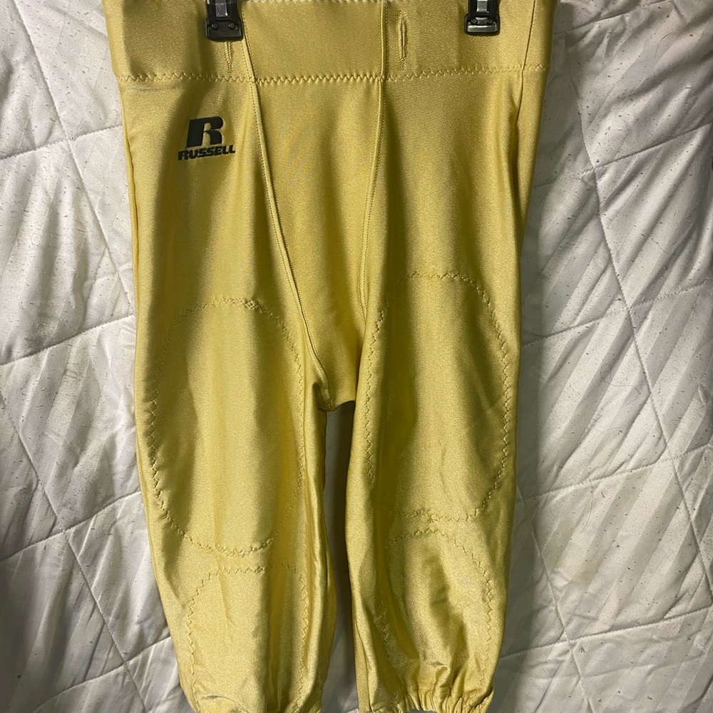 Russell Athletic Gold Youth Large Football Pants